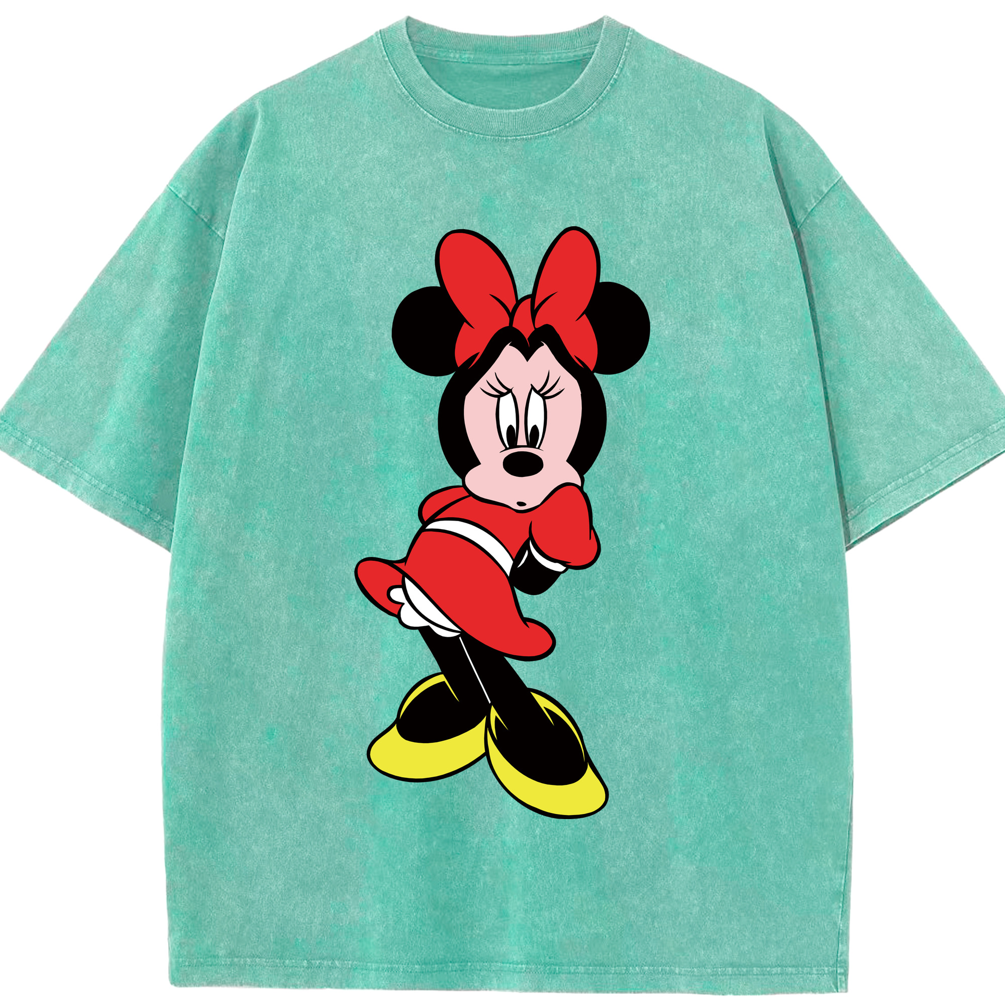 （画像用） ミッキーマウス Mickey Mouse 綿100% ヴィンテージ風 半袖Tシャツ（フロントプリント）